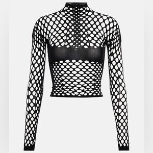 Jean Paul Gaultier - Cutout Mockneck Mesh Top